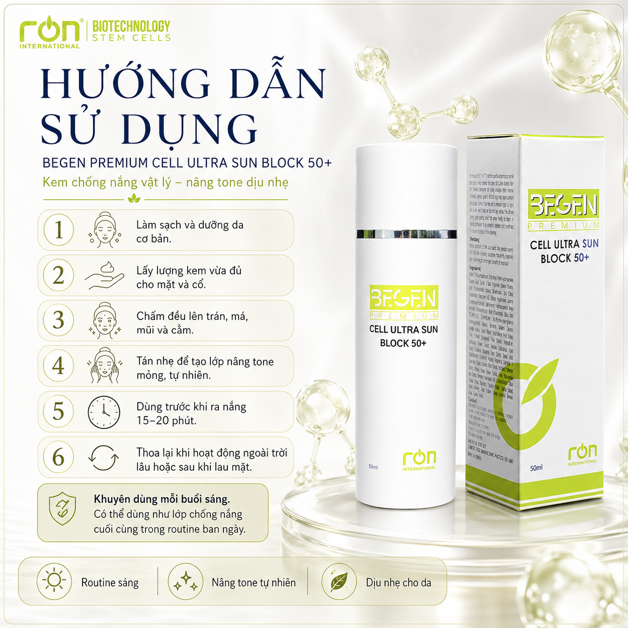 Kem Chống Nắng Tế Bào Gốc Premium Block 50+